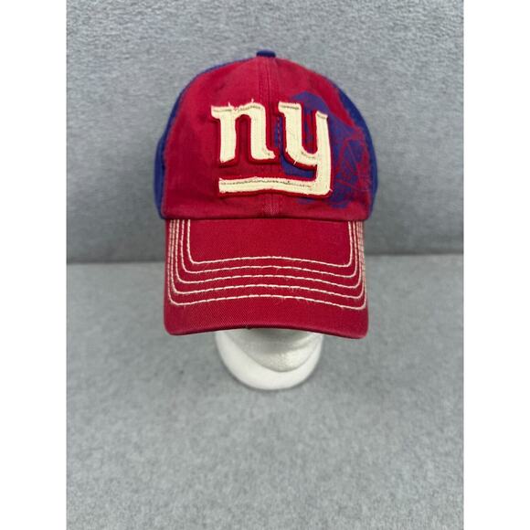 New York Giants NFL 47 Brand Fitted Baseball Cap Hat Size L Distressed - Picture 1 of 7